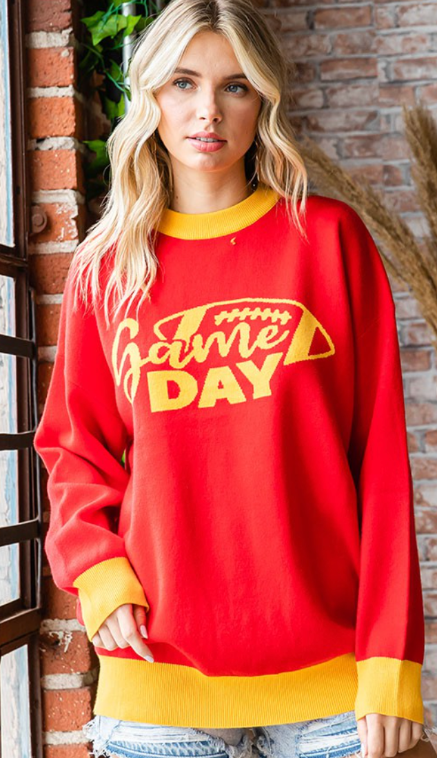 Game Day Sweater- Red