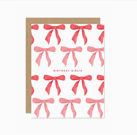 Bow Birthday Girlie Card