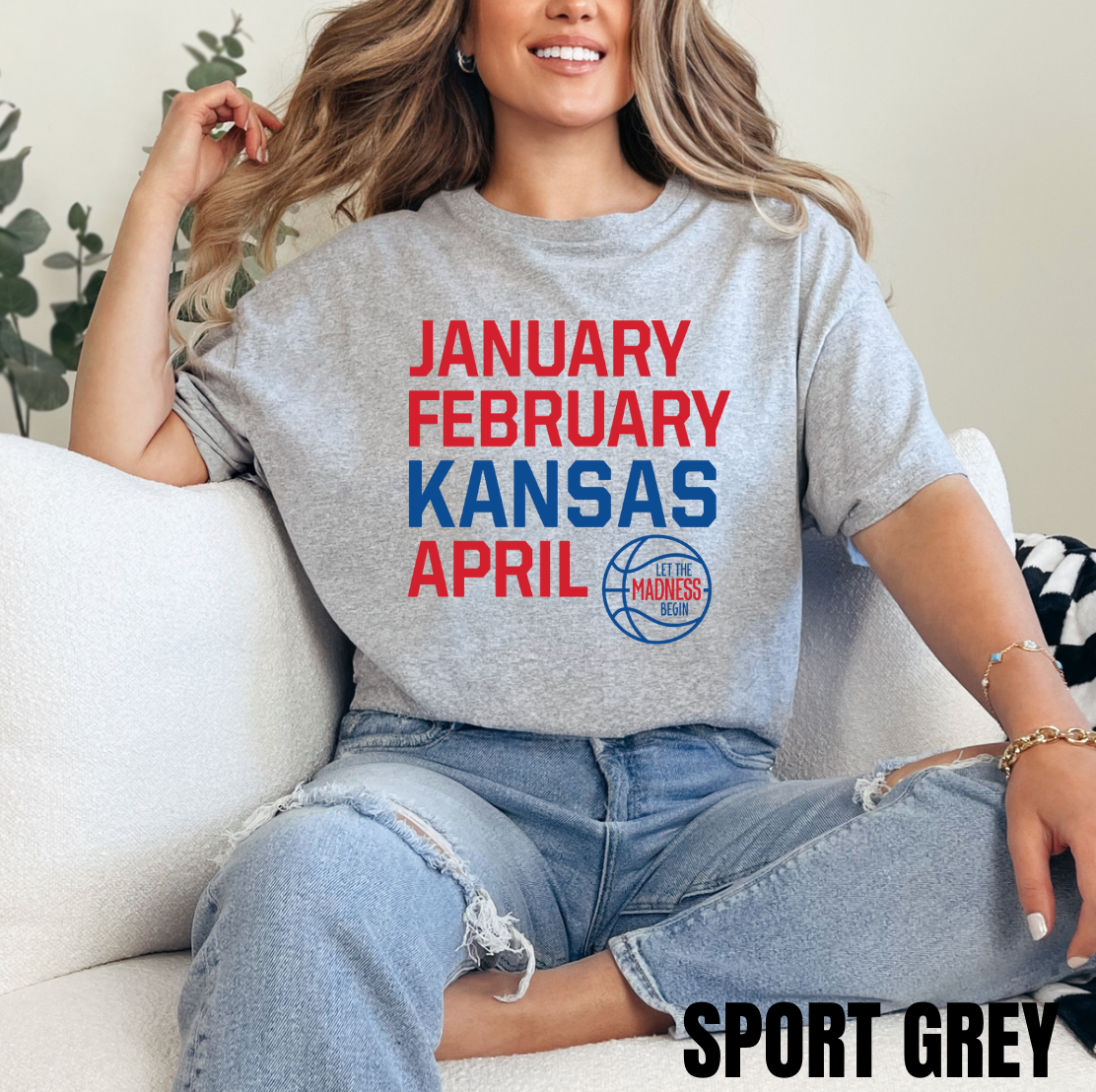Jan, Feb, Kansas, Apr Basketball Shirt