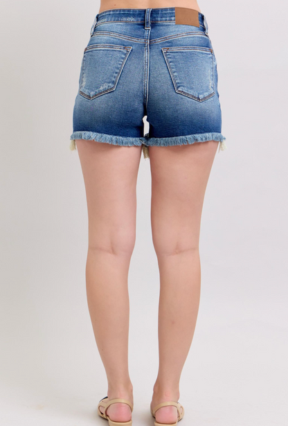 Quinn 2 Button Dad Style Judy Blue Shorts