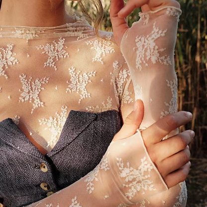 Luxe Sheer Layering Top- White