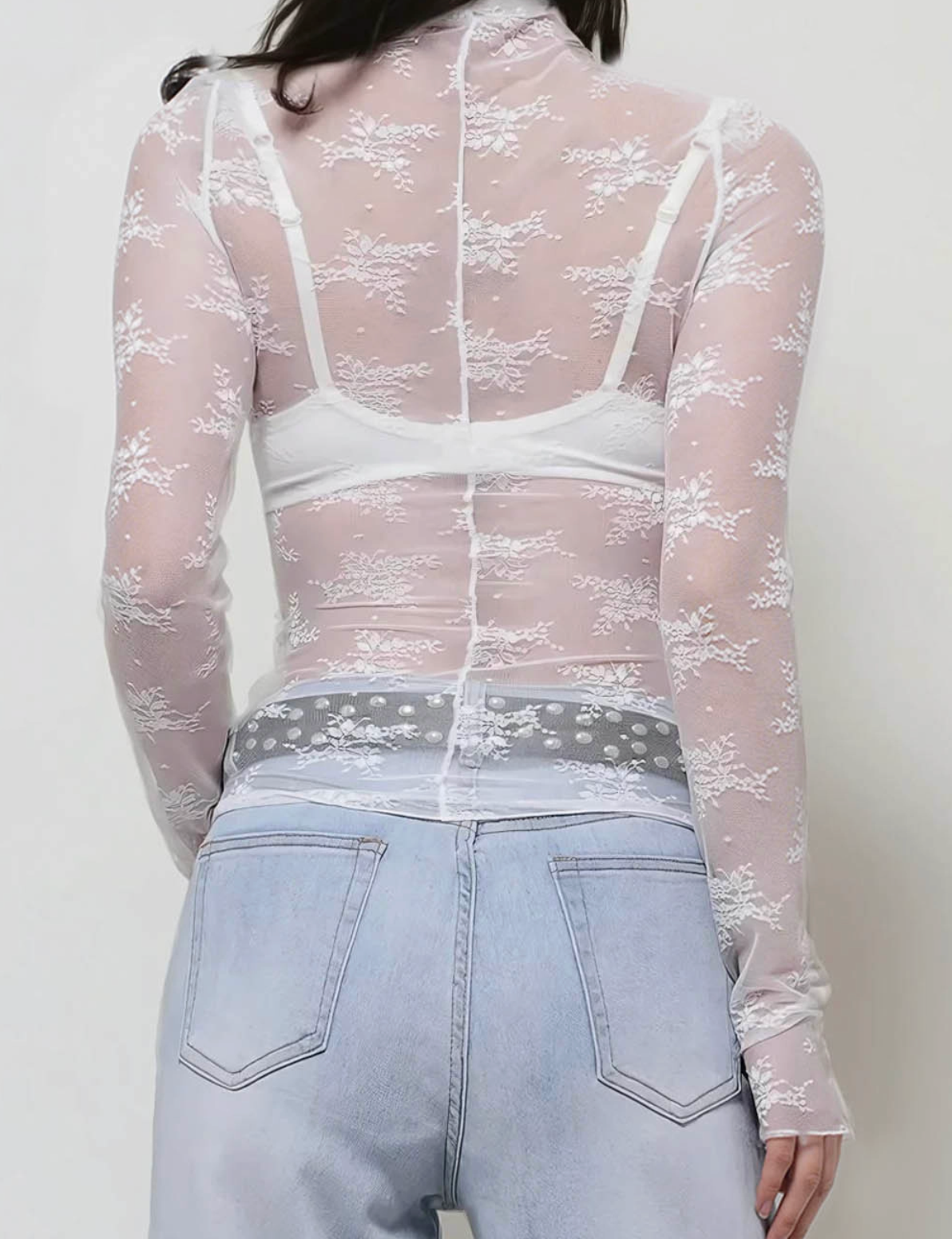 Luxe Sheer Layering Top- White