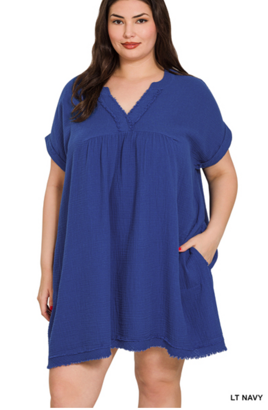 *Navy Babe Dress