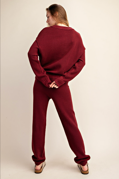 *Mahogany Cozy Jogger Pants