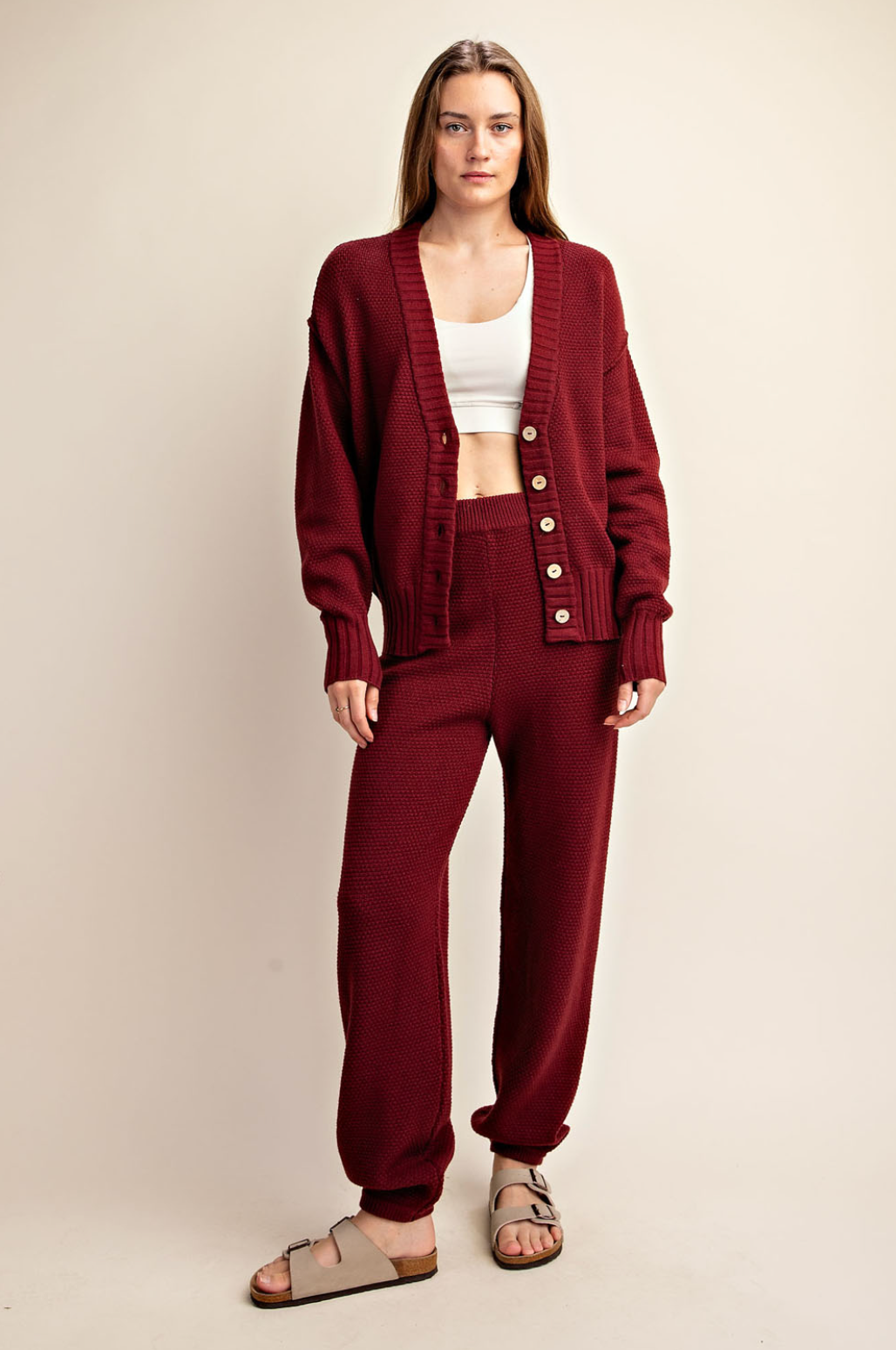*Mahogany Cozy Jogger Pants