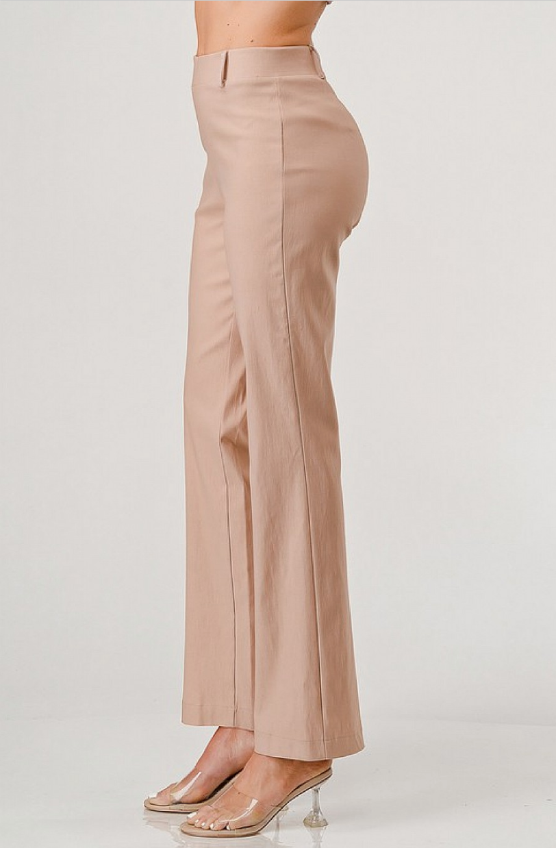 Taupe High Waist Slacks