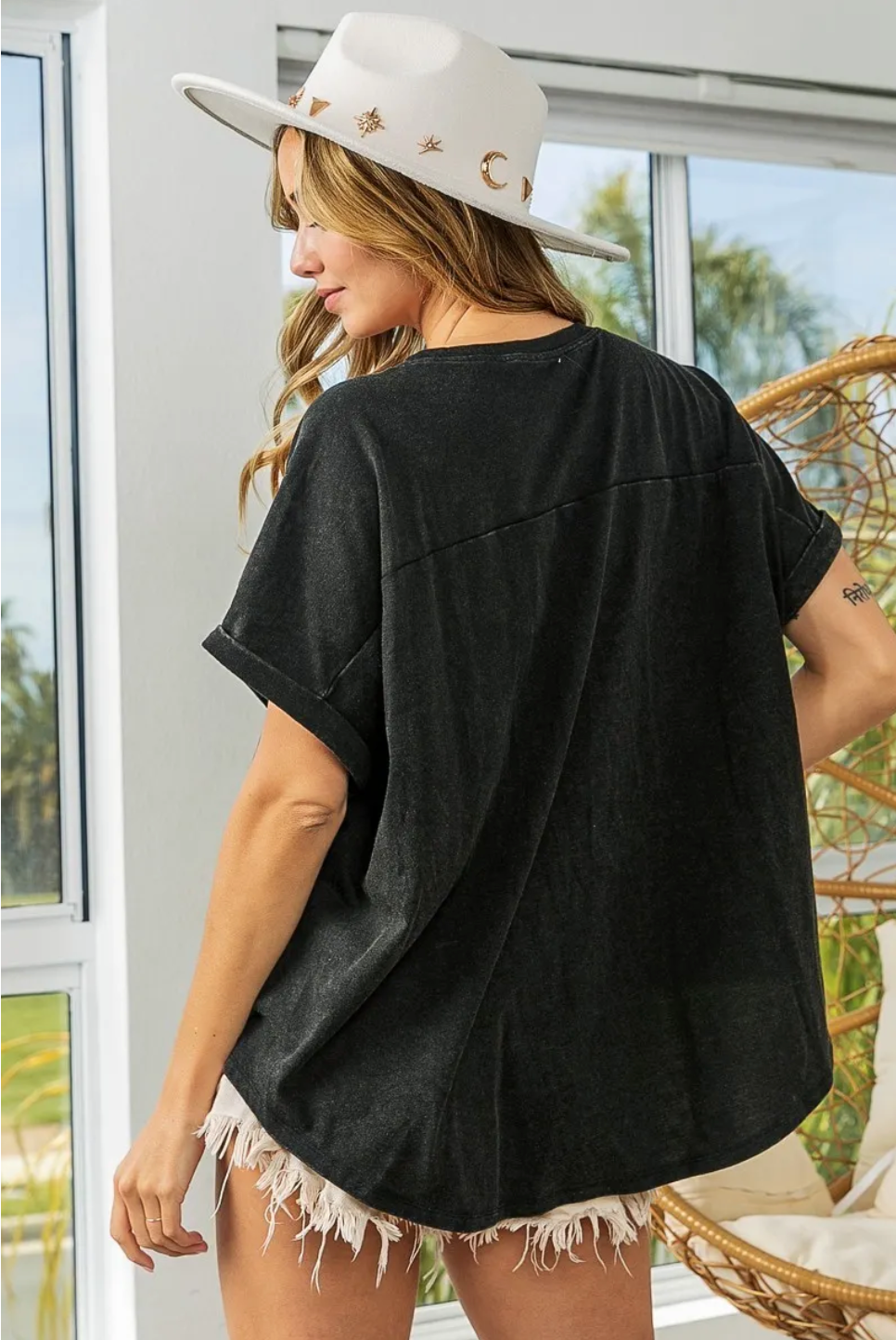 Game Day Sequin Patch Top