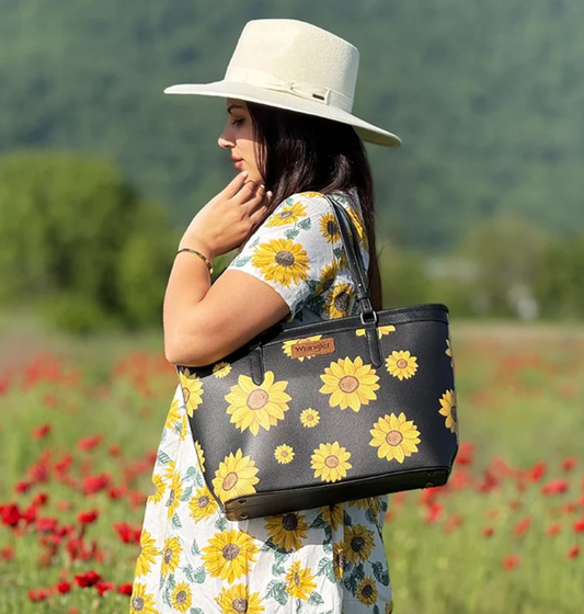 Wrangler Sunflower Print Tote Bag