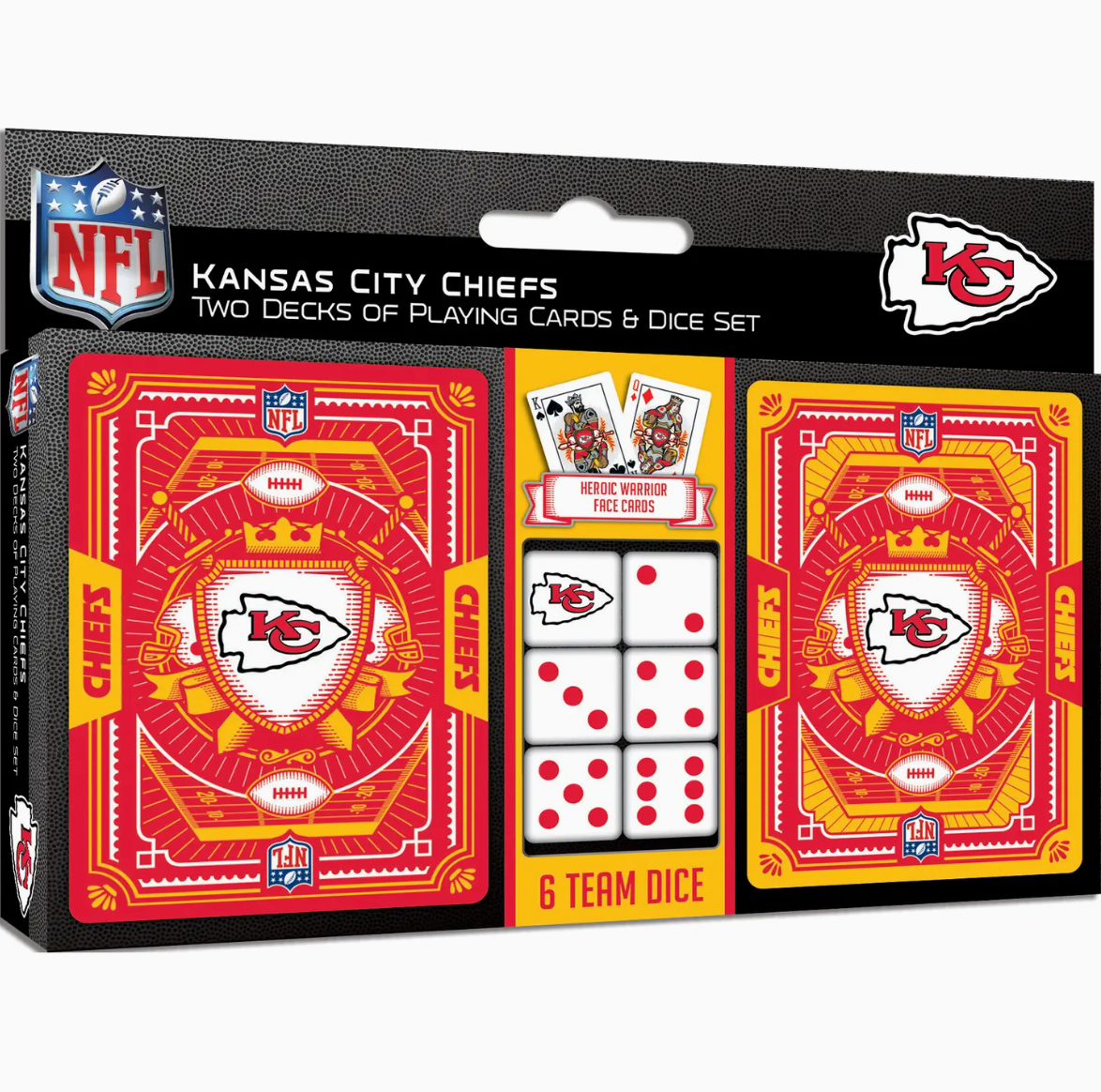 Kansas City Chiefs - 2-Pack Playing Cards & Dice Set