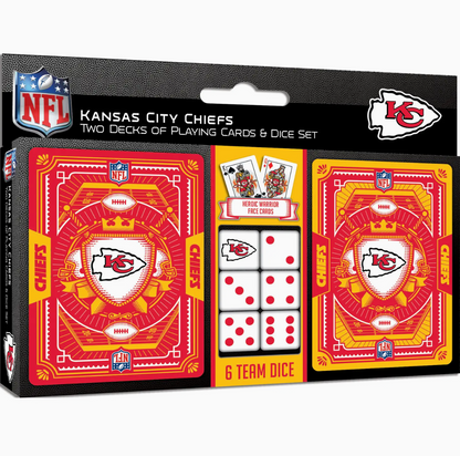 Kansas City Chiefs - 2-Pack Playing Cards & Dice Set