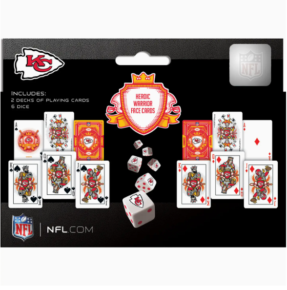 Kansas City Chiefs - 2-Pack Playing Cards & Dice Set