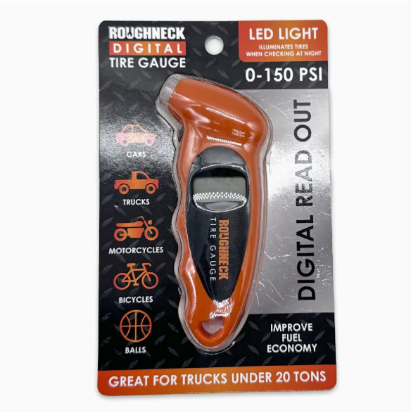 Roughneck Digital Tire Gauge with Led Light