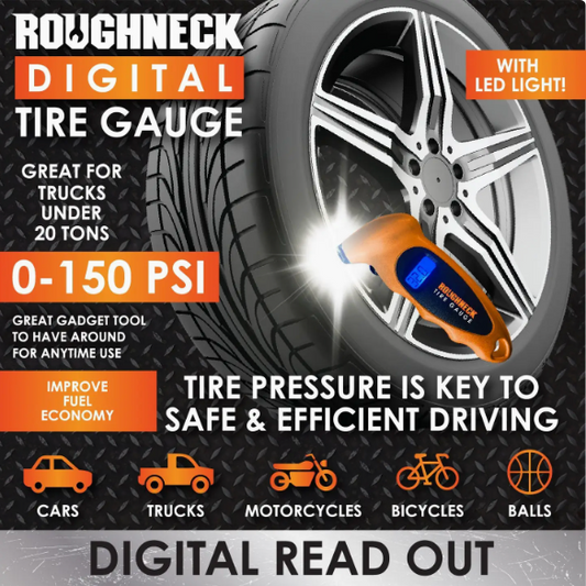 Roughneck Digital Tire Gauge with Led Light