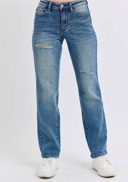 Kenzie Mid Waist Dad Jean Judy Blues