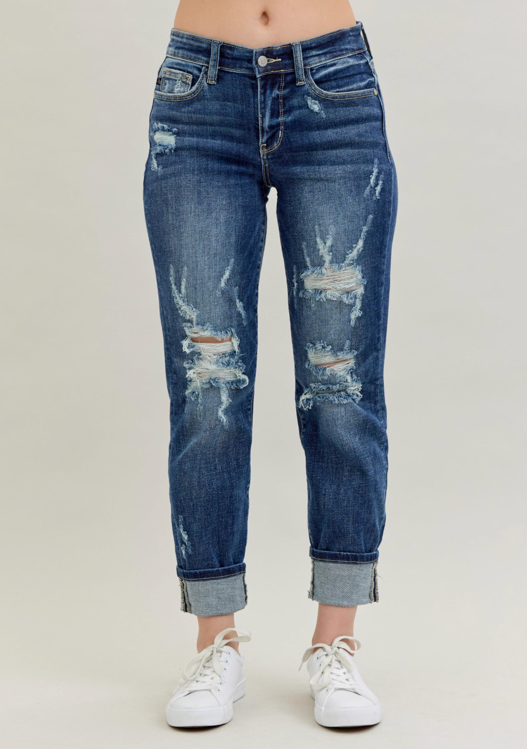 Abbie Mid Rise Boyfriend Judy Blue Jeans