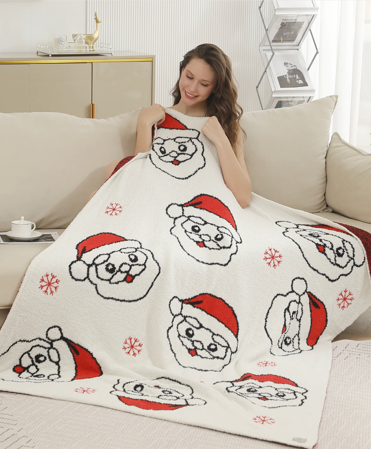 Comfy Luxe Santa Blanket