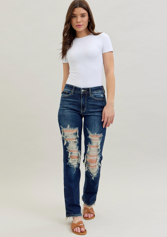 Darla Mid Rise Straight Judy Blue Jeans