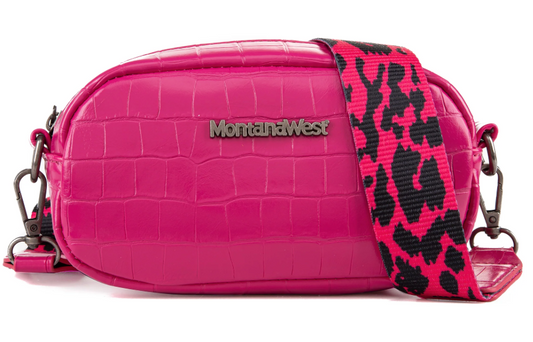 Montana West Small Croc Print Crossbody Bag