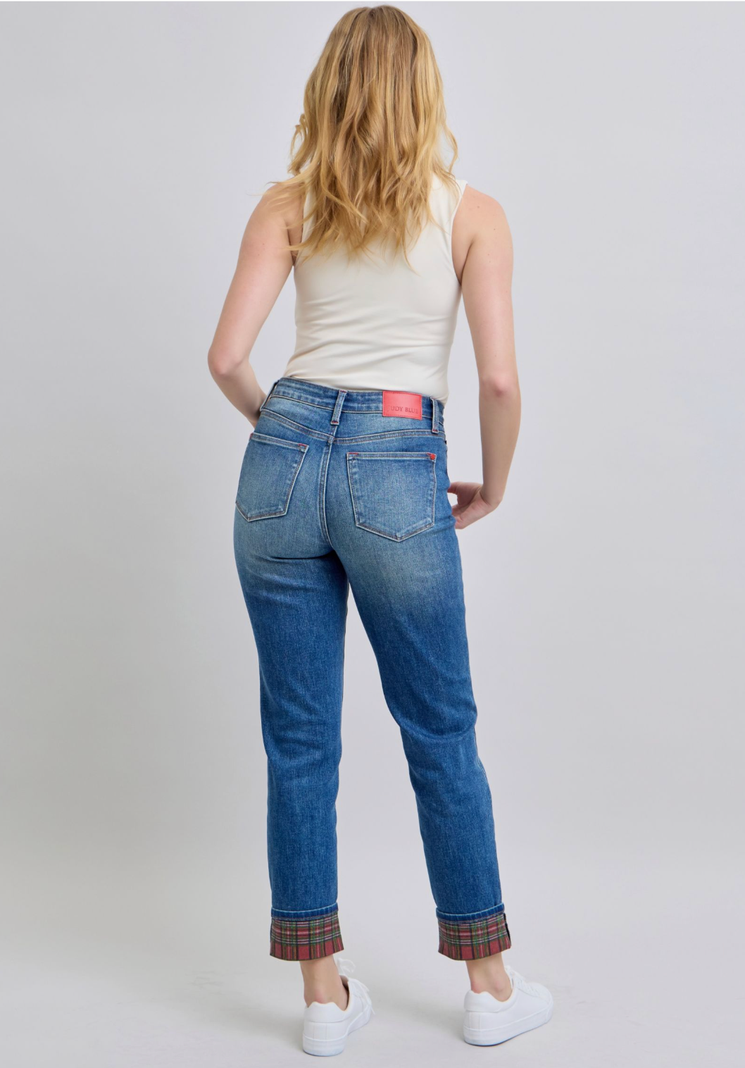 Christmas Mid Rise Boyfriend Judy Blue Jeans