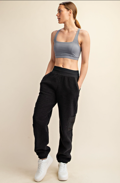 Micro Sherpa Cargo Sweatpants