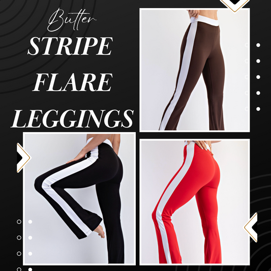 Butter Stripe Flare Leggings