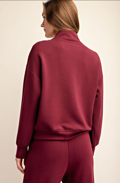 Modal Scuba Luxe V-Neck Jacket