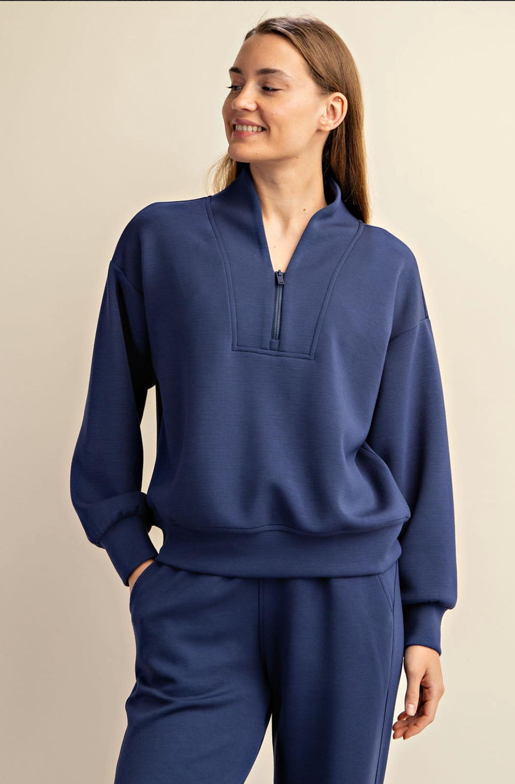 Modal Scuba Luxe V-Neck Jacket