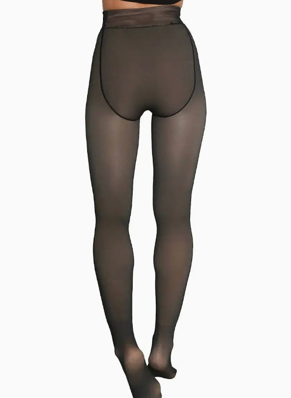 Women's Fake Sheer Fleece Lined Pantyhose Tights