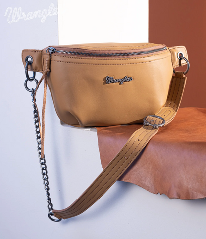 Wrangler Genuine Leather Belt Bag - Brown