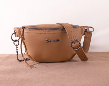 Wrangler Genuine Leather Belt Bag - Brown