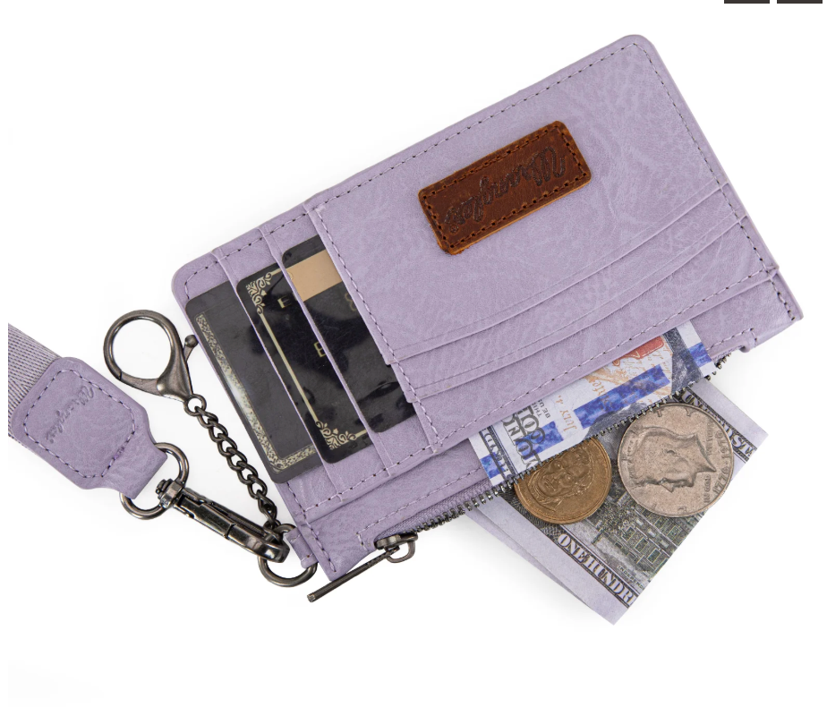 Wrangler Aztec Key Chain Wristlet Card Wallet - Purple