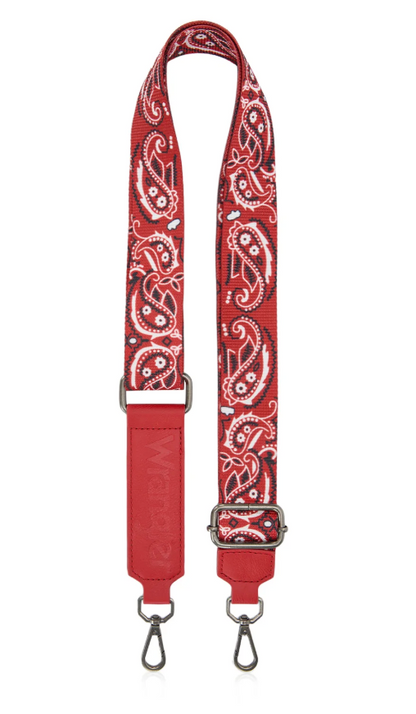 Wrangler Bandana Paisley Print Tote/Crossbody- Blk/Red