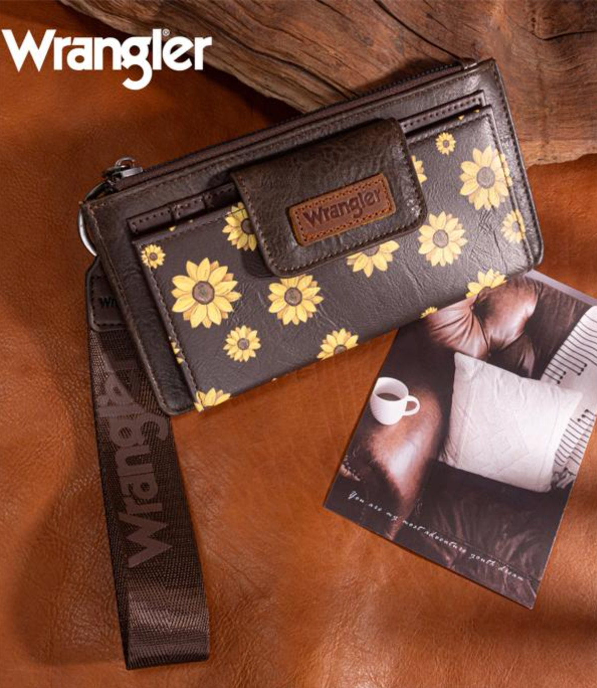 Wrangler Sunflower Card Wallet Wristlet