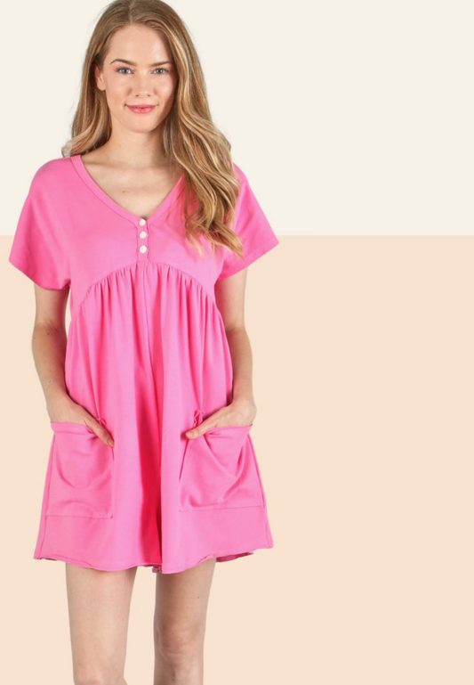Babydoll Pocket Romper