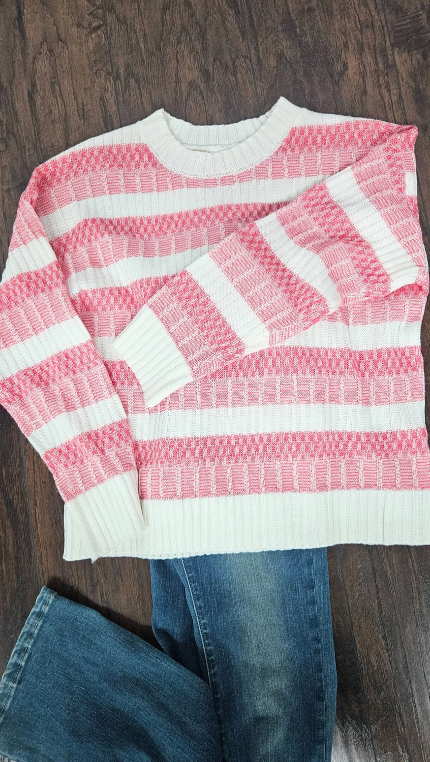 Textured Stripe Sweater