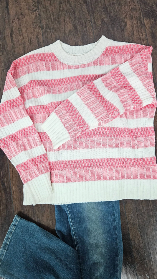 Textured Stripe Sweater
