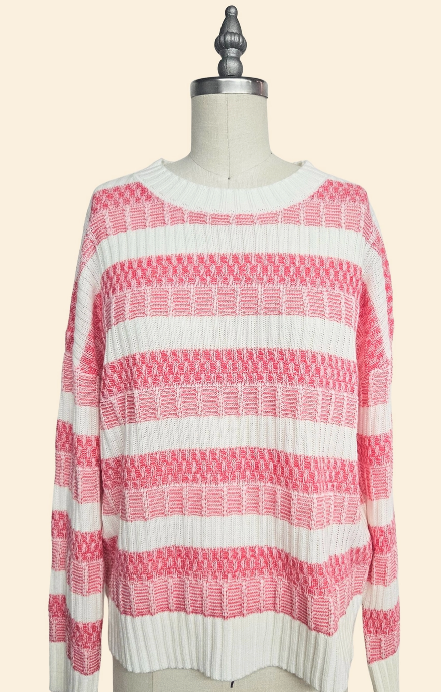 Textured Stripe Sweater