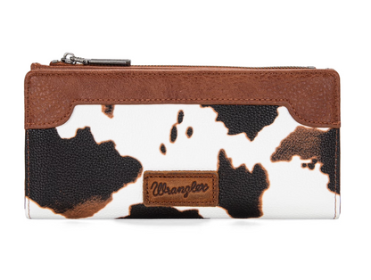 Wrangler Women's Cow Print Bifold Wallet