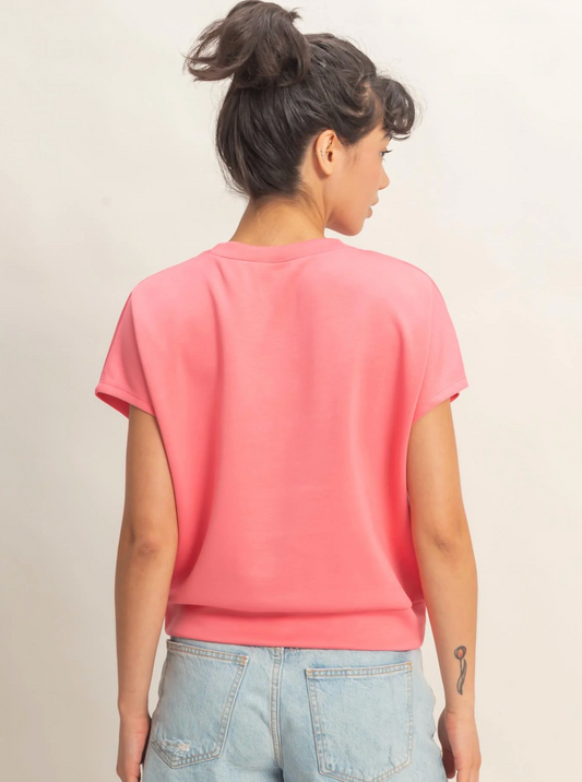 Pink Short Sleeve Top