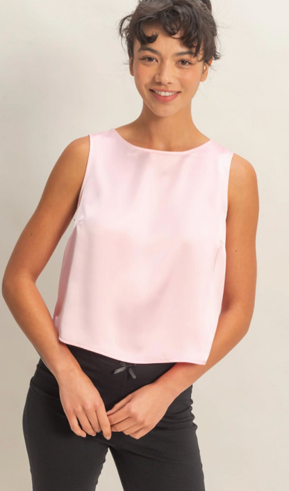 Satin Sleeveless Top