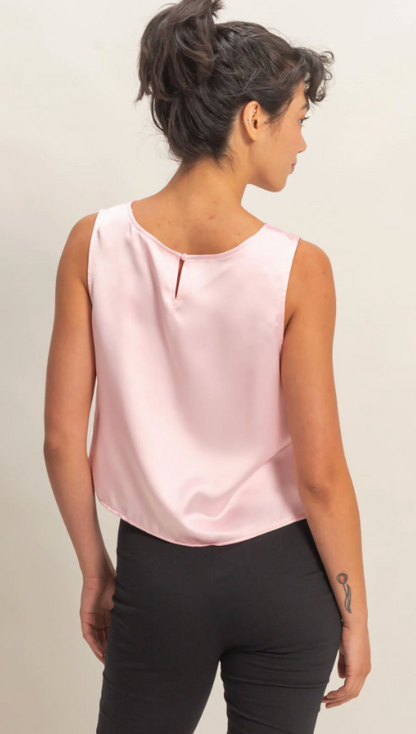 Satin Sleeveless Top