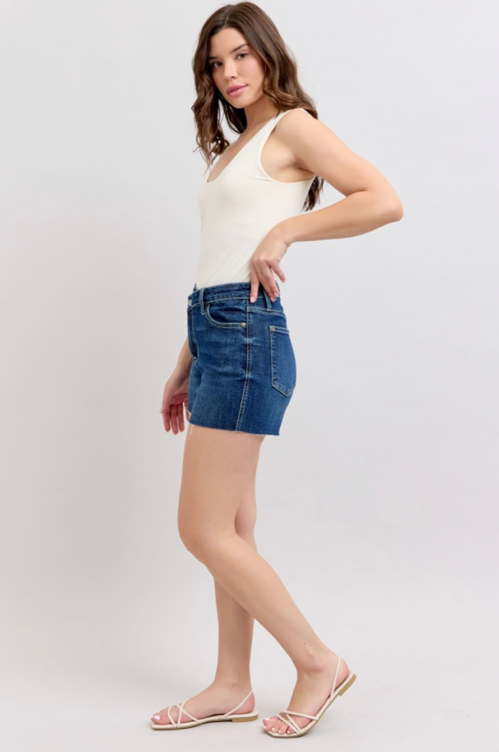 Criss Cross Judy Blue Shorts
