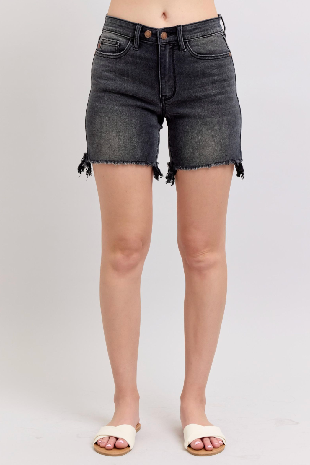 Long Cuff Off Dad Judy Blue Shorts