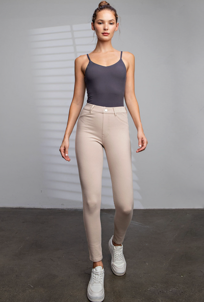 Khaki Jeggings