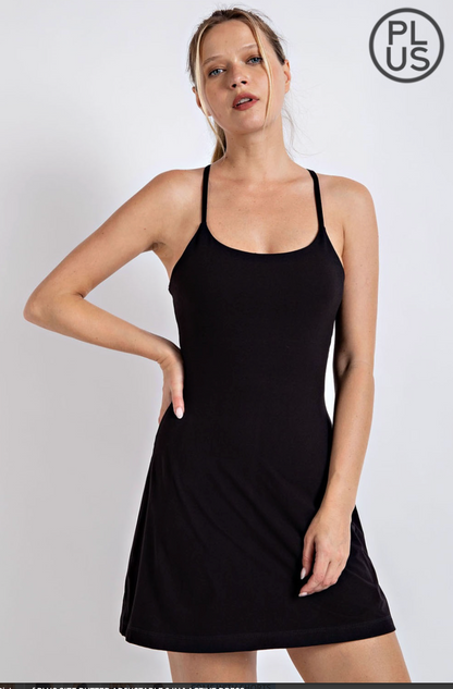 Butter Soft Dress with shorts-PLUS