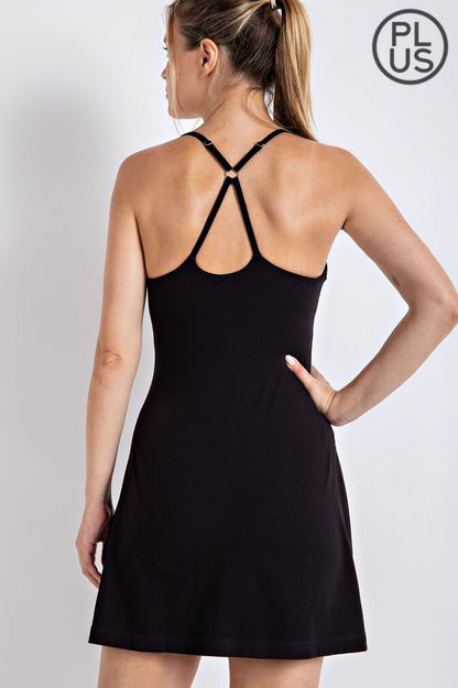 Butter Soft Dress with shorts-PLUS