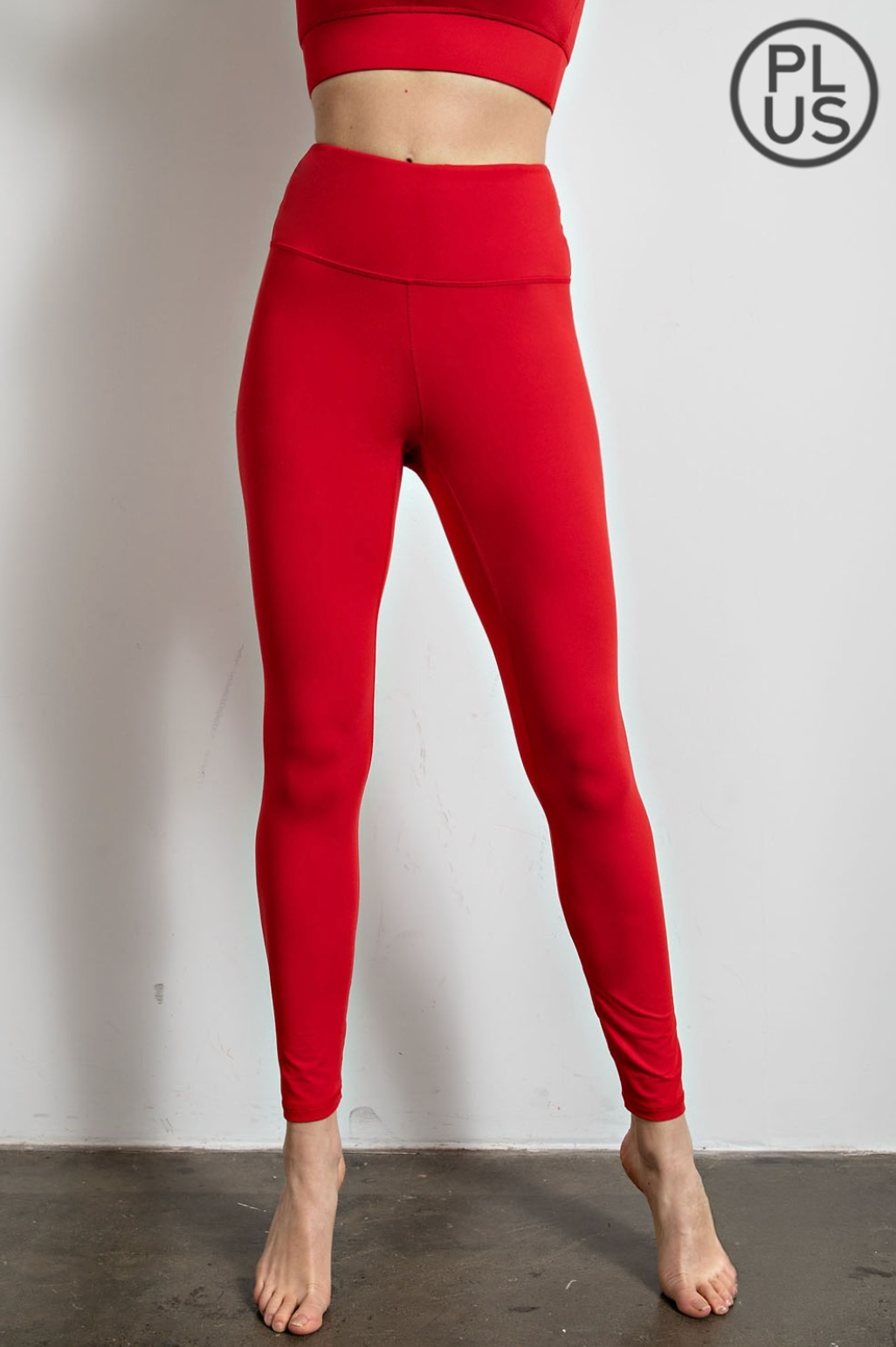 Everyday Leggings (RED)- PLUS