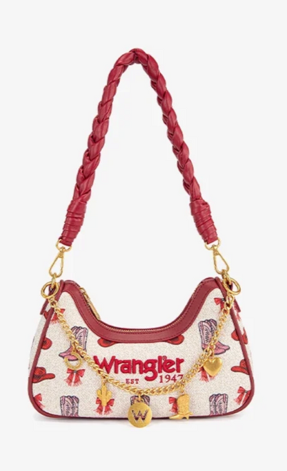 Wrangler Western Cowboy Print Wrislet/Shoulder Bag