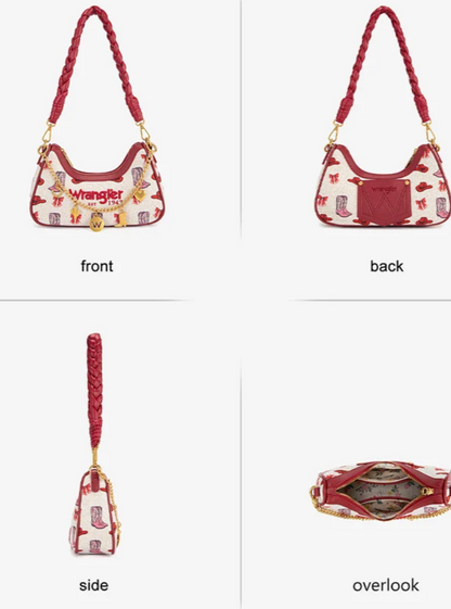 Wrangler Western Cowboy Print Wrislet/Shoulder Bag