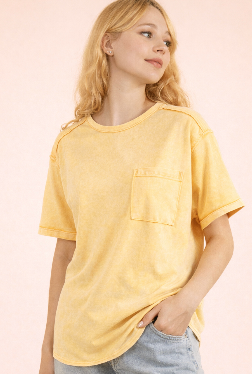 Yellow Mineral Pocket Top